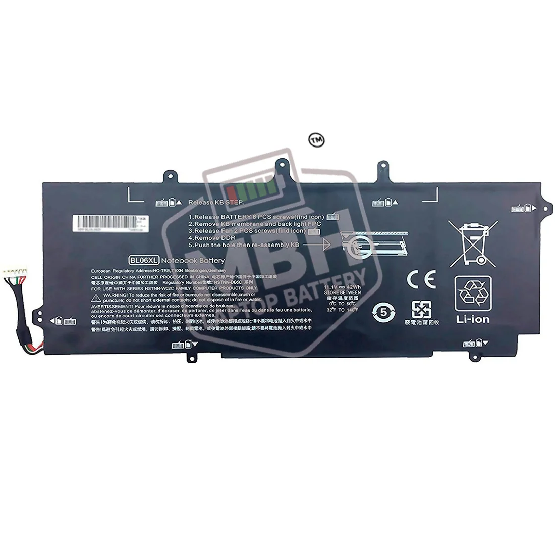 BL06XL Laptop Battery for HP EliteBook Folio 1040 G0 G1 G2 Series